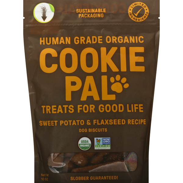 Dog Food & Care COOKIEPAL Dog Biscuits, Human Grade Organic, Sweet Potato & Flaxseed Recipe hero