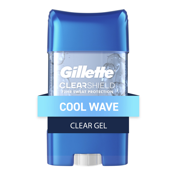 Deodorants Gillette Antiperspirant Deodorant for Men, Clear Gel, Cool Wave, 72 Hr. Sweat Protection hero