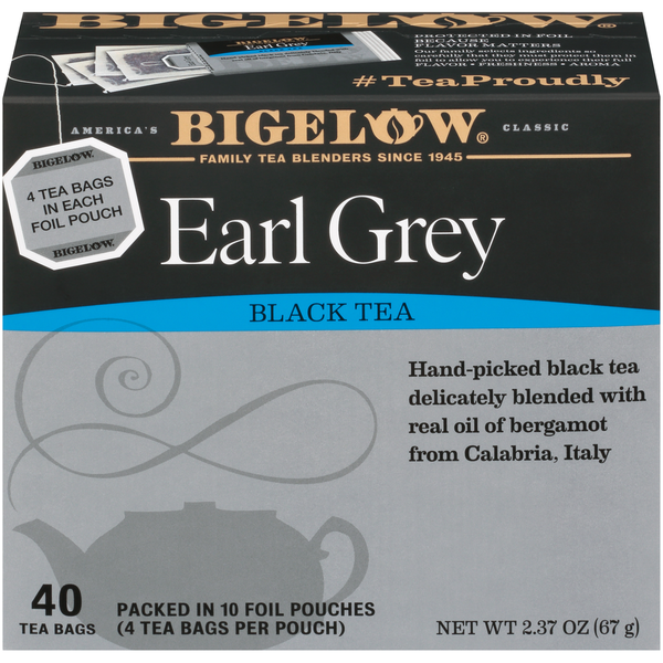 Tea Bigelow Black Tea, Earl Grey, Tea Bags hero