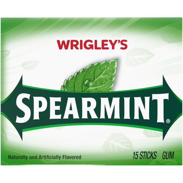 Candy & Chocolate Wrigley Spearmint Chewing Gum Single Pack Stick hero