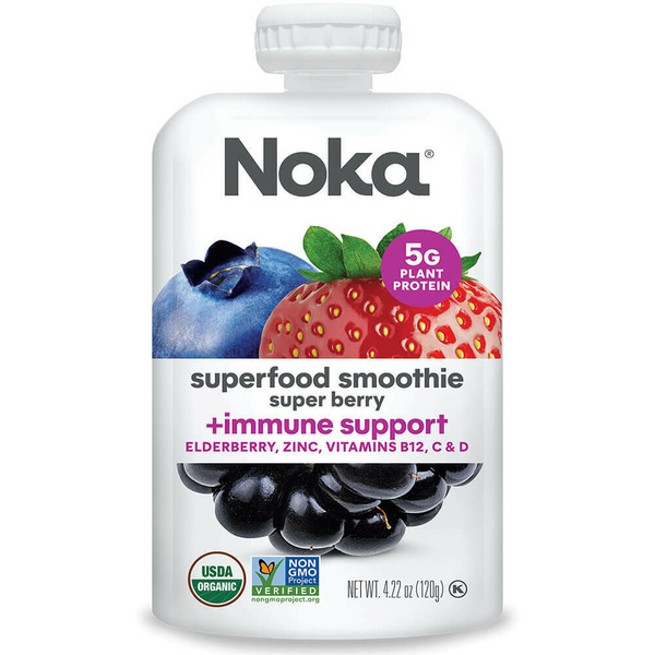 Juice & Nectars NOKA Organic Superfood Immunity Smoothie, Super Berry hero