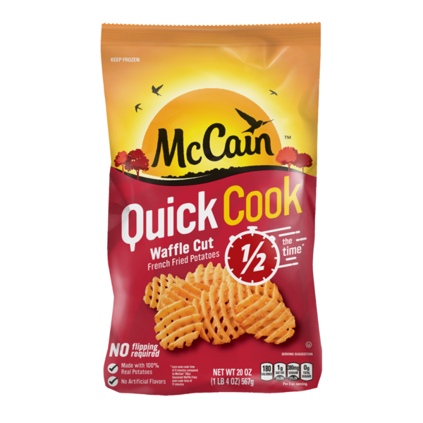 Frozen Appetizers & Sides McCain Quick Cook Waffle French Fries, 20 OZ (Frozen Potatoes) hero