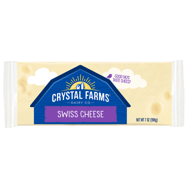 Packaged Cheese Crystal Farms Cheese, Swiss hero