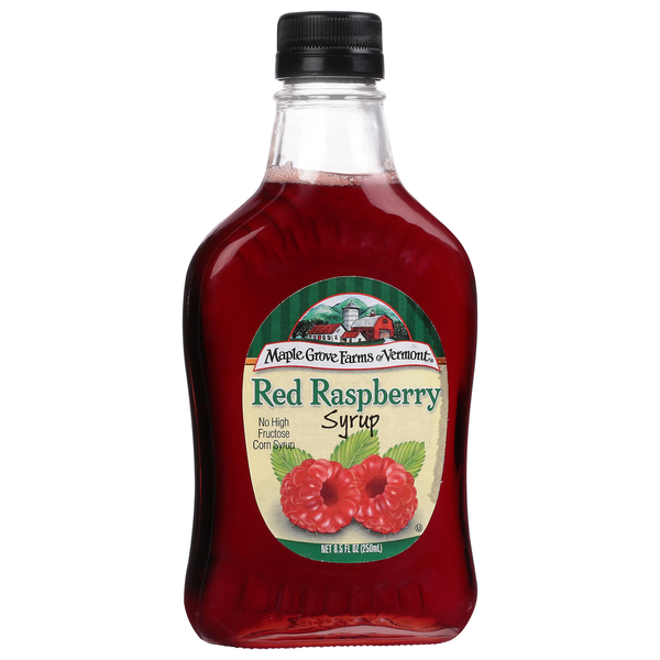 Honeys, Syrups & Nectars Maple Grove Farms of Vermont Syrup, Red Raspberry hero