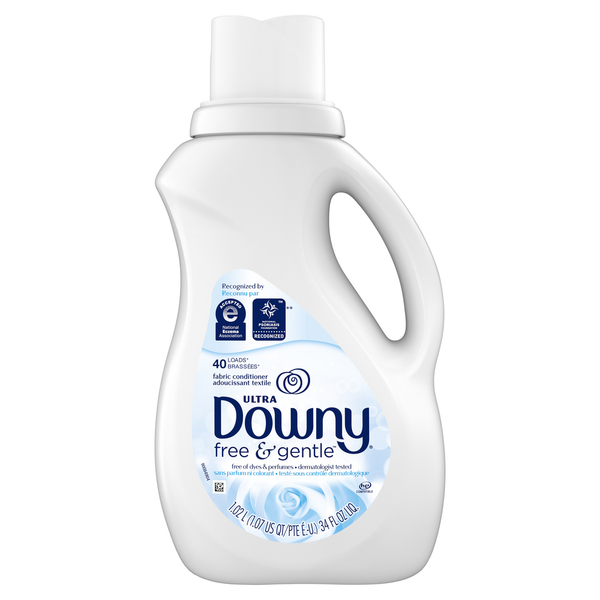 Laundry Downy Ultra Liquid Fabric Conditioner (Fabric Softener), Free & Gentle, 40 Loads hero