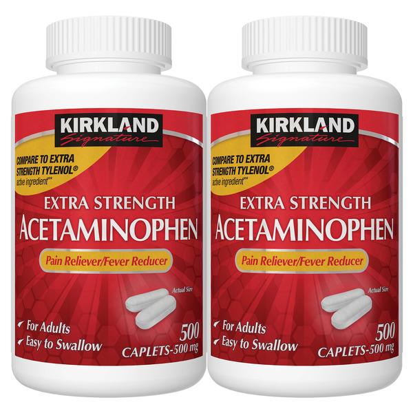 Costco Kirkland Signature Extra Strength Non Aspirin Acetaminophen, 500 ...