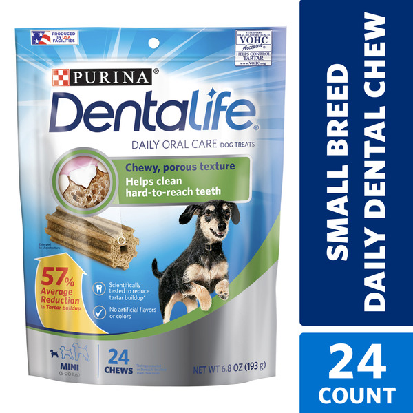 Water, Seltzer, Sparkling Water Purina DentaLife Made in USA Facilities Toy Breed Dog Dental Chews, Daily Mini hero