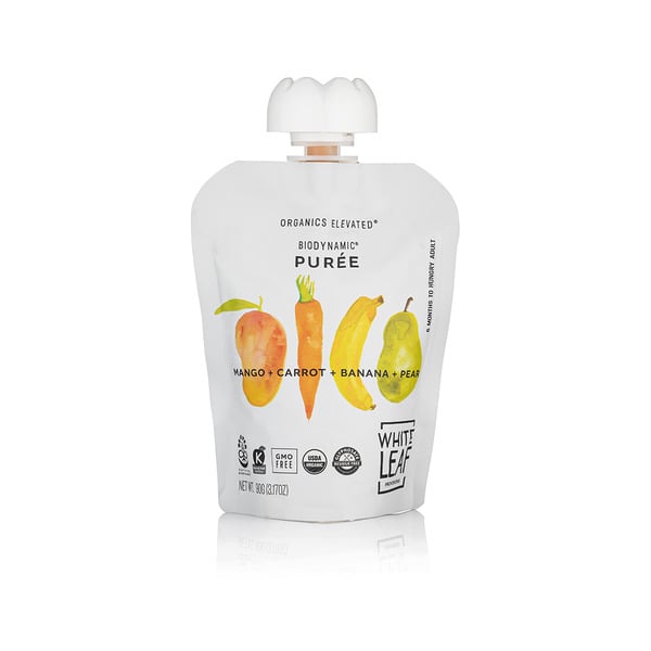 Baby Food & Formula White Leaf Provisions Biodynamic Mango+Carrot+Banana+Pear Purée hero