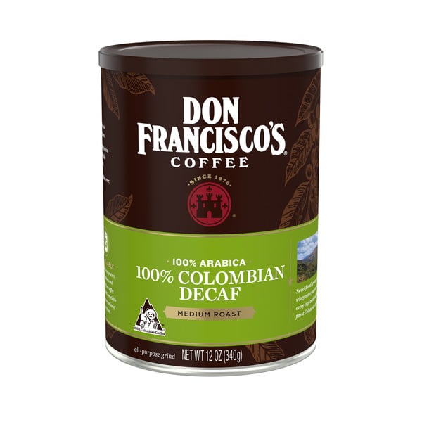 Coffee Don Francisco's Coffee Decaf 100% Colombia Supremo Medium Roast Ground Coffee hero