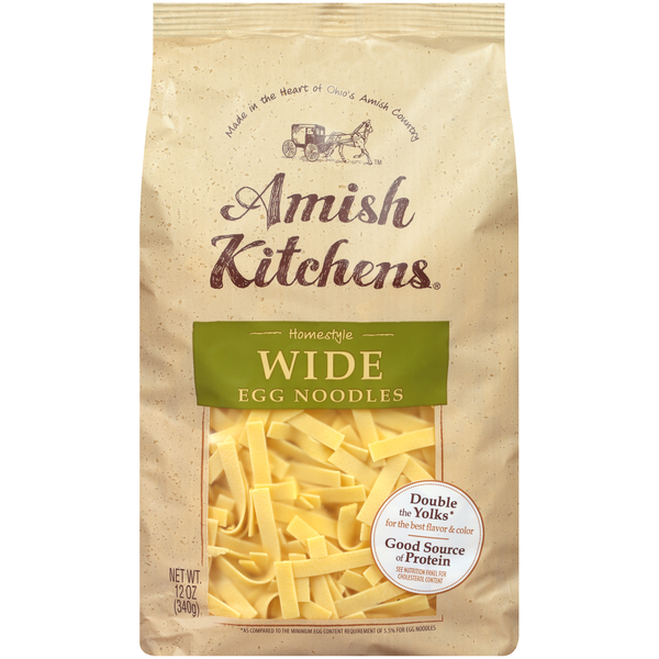 Dry Pasta Amish Kitchens Egg Noodles, Homestyle Wide hero