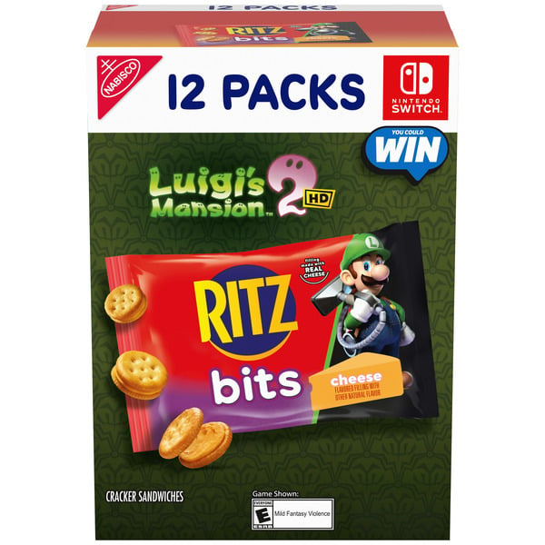 Crackers Ritz Bits Cheese Sandwich Crackers, Snack Packs hero