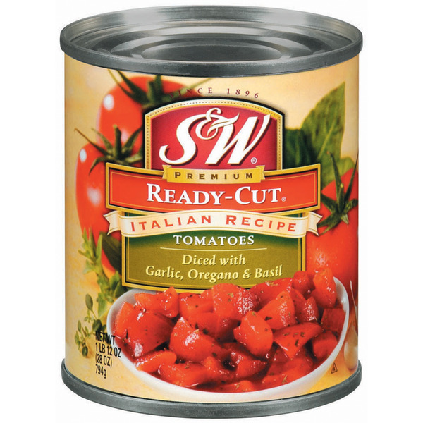 Canned & Jarred Vegetables S&W Ready Cut Italian Recipe Tomatoes hero