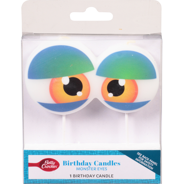 Baking Supplies & Decor Betty Crocker Birthday Candles, Monster Eyes hero