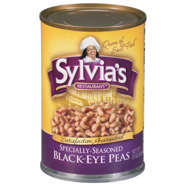 Canned Meals & Beans Sylvia's Restaurant Black-Eye Peas, Specially Seasoned hero