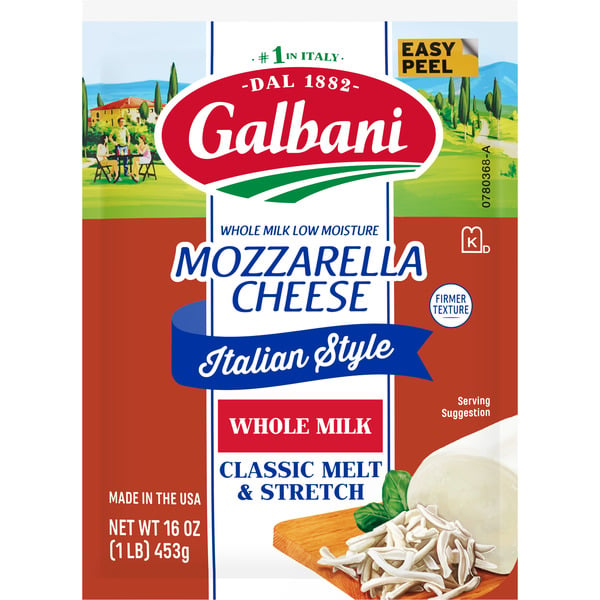 Packaged Cheese Galbani Whole Milk Low Moisture Mozzarella Cheese hero