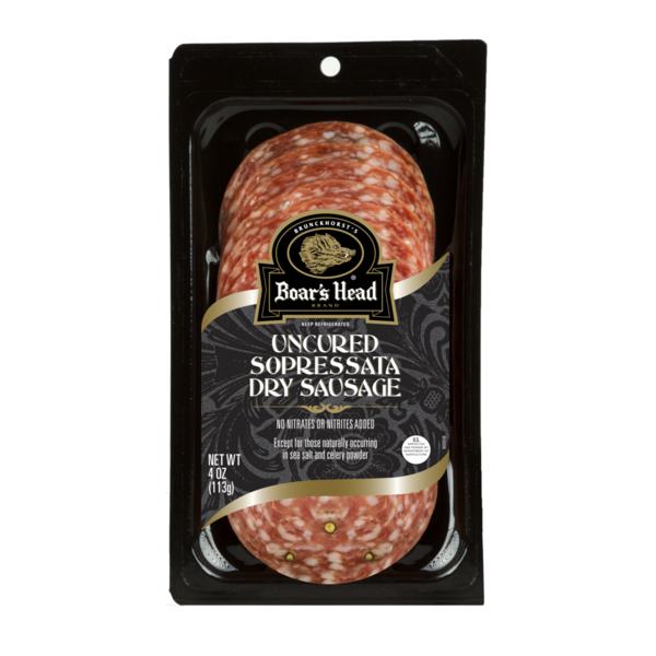 Deli Meats Boar's Head Uncured Sopressata Dry Sausage hero