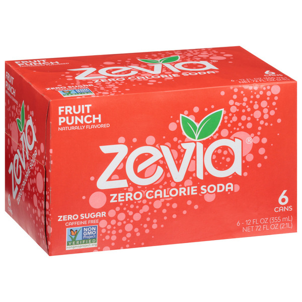 Soft Drinks Zevia Zero Calorie Fruit Punch Soda hero