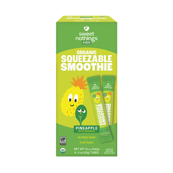 Cocoa & Drink Mixes Sweet Nothings  Pineapple with Spinach, Squeezable Smoothie hero