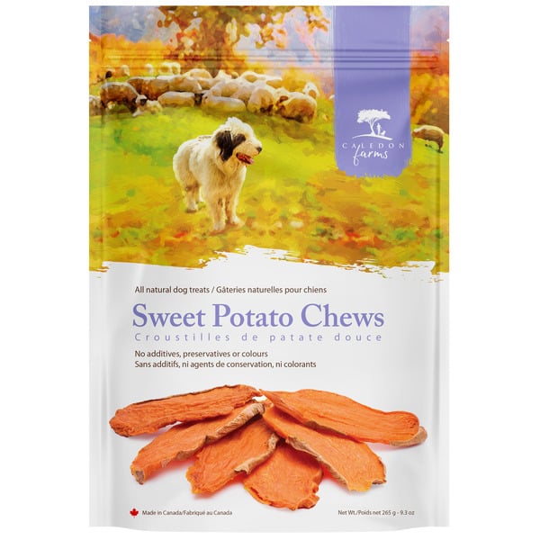 Packaged Vegetables & Fruits Caledon Farms Sweet Potato Chews Dog Treats hero