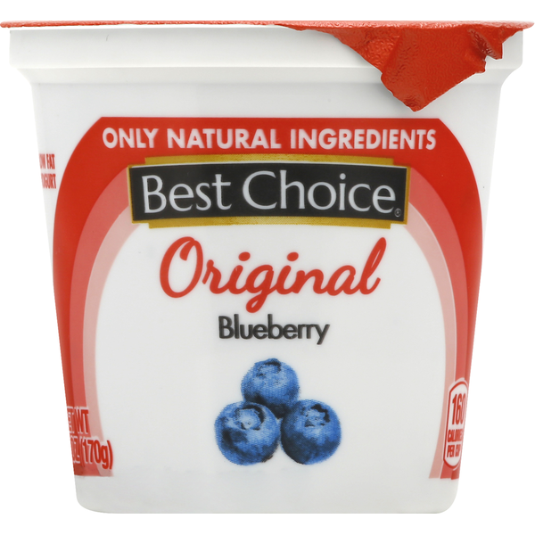 Yogurt Best Choice Yogurt, Low Fat, Blueberry, Original hero