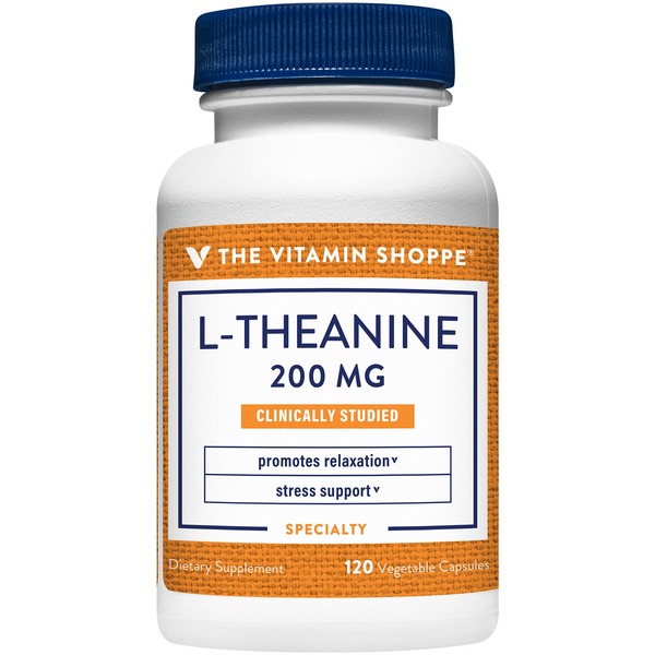 Other Supplements The Vitamin Shoppe L-Theanine - Promotes Relaxation & Stress Support - 200 MG (120 Vegetable Capsules) hero