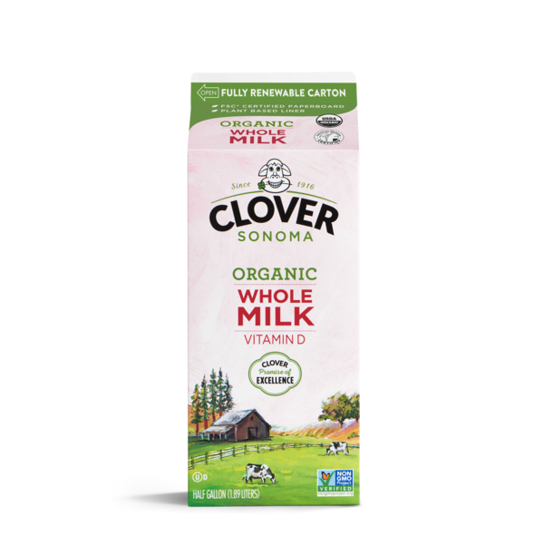 Milk Clover Sonoma Organic Whole Milk Half Gallon hero