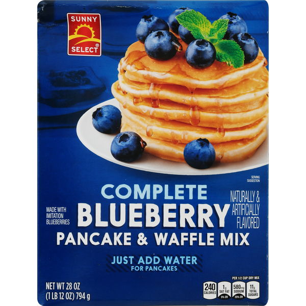 Sunny Select Pancake & Waffle Mix, Complete, Blueberry hero