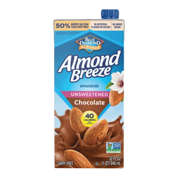 Soy & Lactose-Free Almond Breeze Unsweetened Chocolate Almondmilk hero