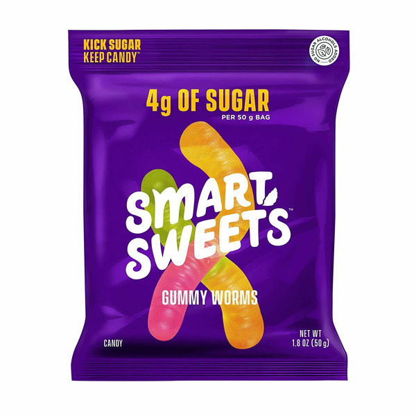 Candy & Chocolate SmartSweets Gummy Worms, gummy candy hero