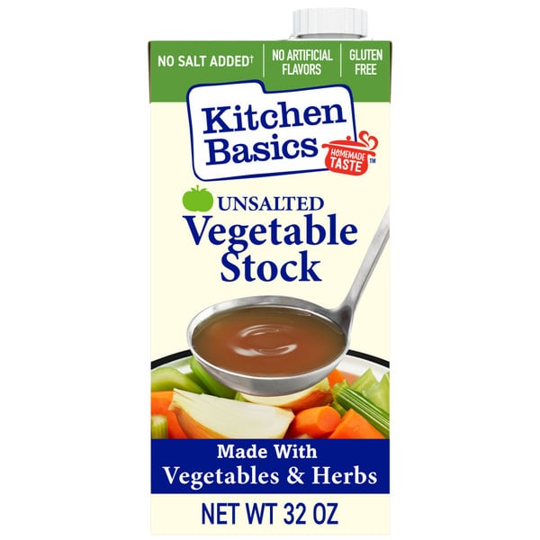 Soup, Broth & Bouillon Kitchen Basics Unsalted Vegetable Stock hero