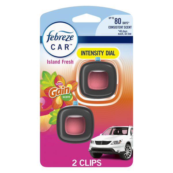 Auto Accessories Febreze Car Air Freshener Vent Clip Gain Island Fresh Scent, Car Vent Clip hero