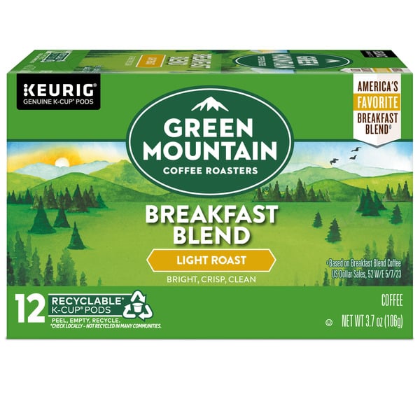 Coffee Green Mountain Coffee Roasters Breakfast Blend K-Cup Pods hero