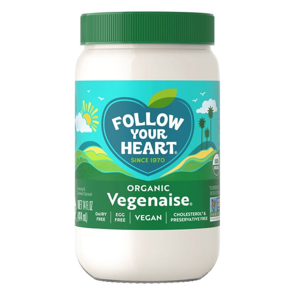 Spreads Follow Your Heart Organic Vegenaise Dressing and Sandwich Spread, Dairy Free, Egg Free hero