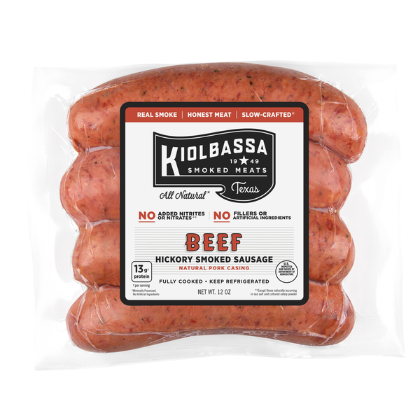 Hot Dogs, Bacon & Sausage Kiolbassa Provision Co Beef Hickory Smoked Sausage hero