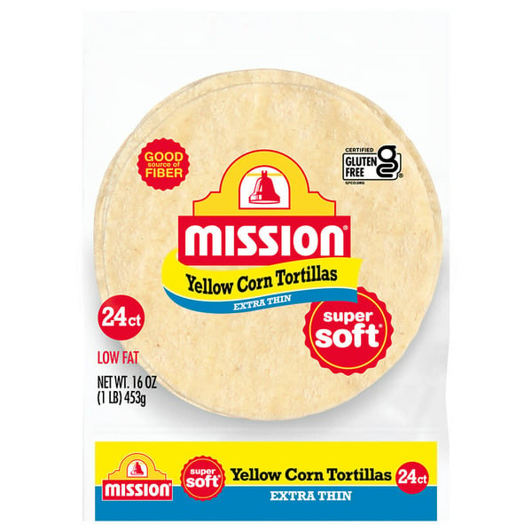 Tortillas & Flat Bread Mission Super Soft Extra Thin Yellow Corn Tortillas hero