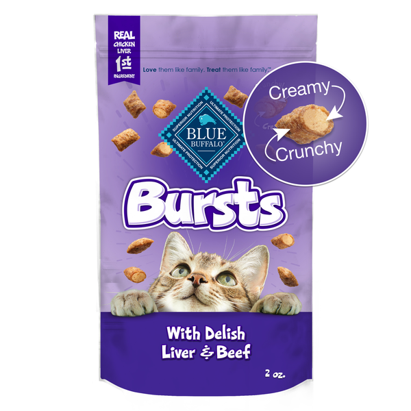 Cat Food & Care Blue Buffalo Bursts Crunchy Cat Treats, Chicken Liver and Beef hero