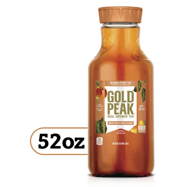 Juice & Nectars Gold Peak Peach Flavored Iced Tea Drink hero