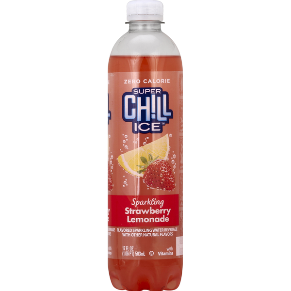 Water, Seltzer & Sparkling Water Super Chill Ice Sparkling Water Beverage, Strawberry Lemonade hero