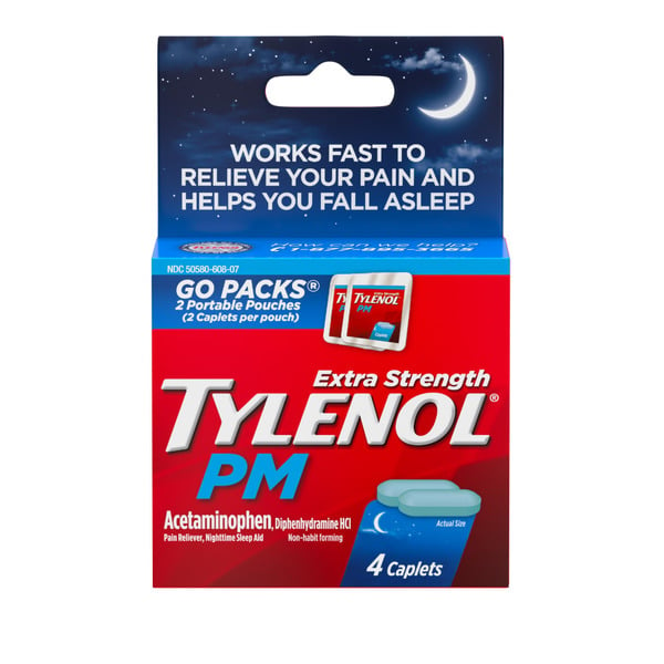 TYLENOL Extra Strength Pain Reliever & Sleep Aid Caplets hero