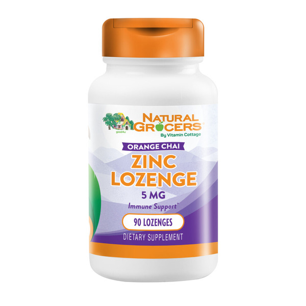 Dietary Supplements Natural Grocers 5 mg Raspberry Zinc Lozenges hero