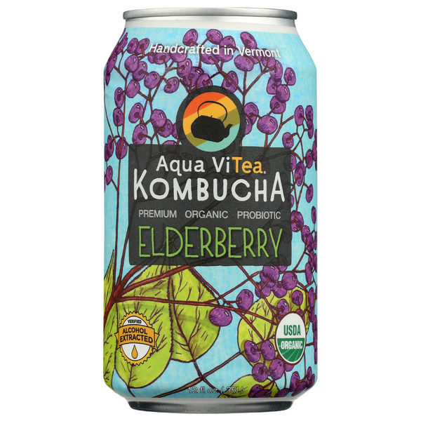 Juice & Nectars Aqua ViTea Elderberry, Probiotic, Kombucha hero