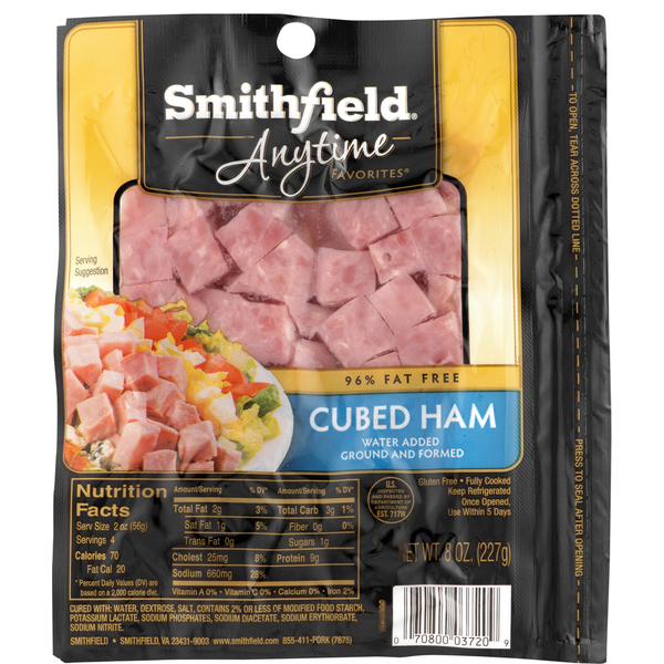 Smithfield Anytime Favorites Cubed Ham hero