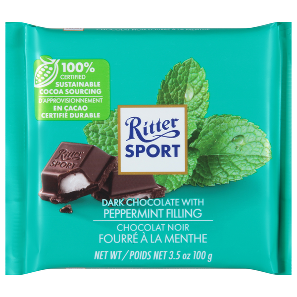 Candy & Chocolate Ritter Sport Dark Chocolate with Peppermint hero