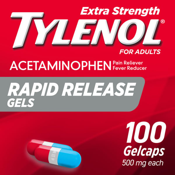 Muscles, Joints & Pain Relief TYLENOL Extra Strength 500 Mg Acetaminophen Rapid Release Gels hero