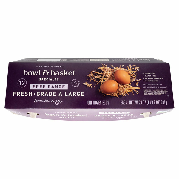 Eggs Bowl & Basket Specialty Fresh Grade A Free Range Large Brown Eggs hero