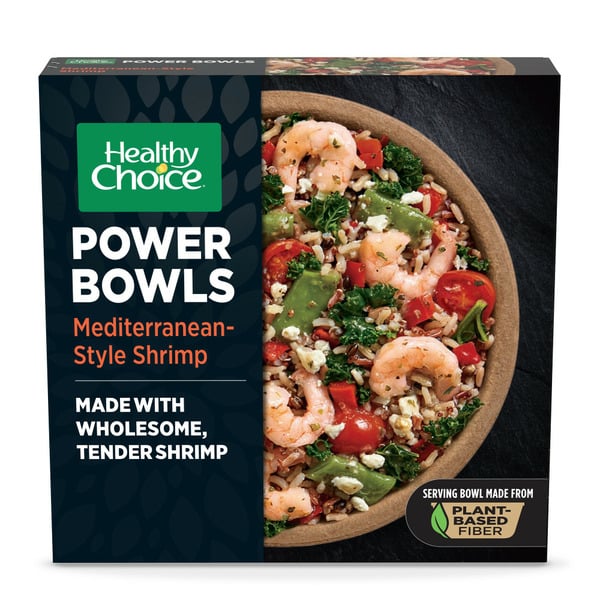 Frozen Meals Healthy Choice Power Bowls, Mediterranean-Style Shrimp, Frozen Meal hero