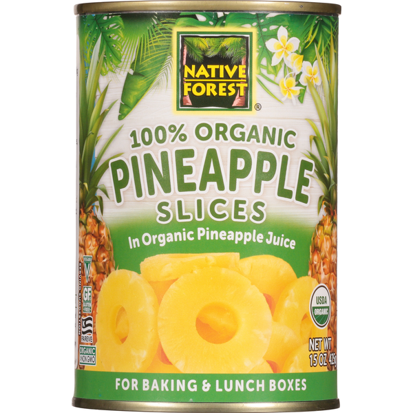 Canned Fruit & Applesauce Native Forest Pineapple Slices, 100% Organic hero