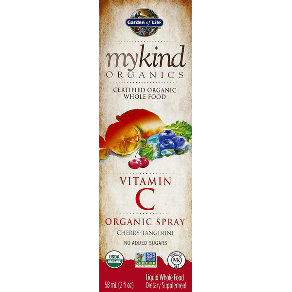 Vitamins & Supplements Garden of Life Vitamin C, Organic Spray, Cherry-Tangerine hero