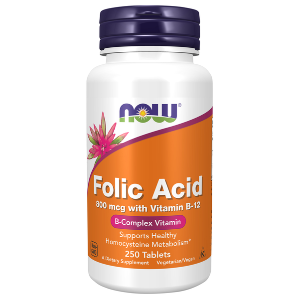 Vitamins & Supplements NOW Folic Acid 800 mcg with Vitamin B 12 hero