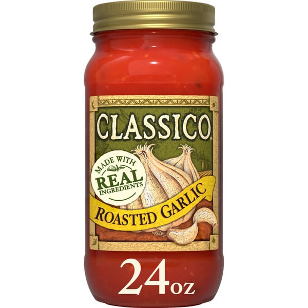 Pasta Sauce Classico Roasted Garlic & Tomato Spaghetti Pasta Sauce hero